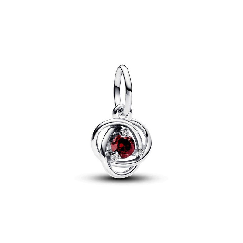 PANDORA January Birthstone Eternity Circle Dangle Charm 793125C01