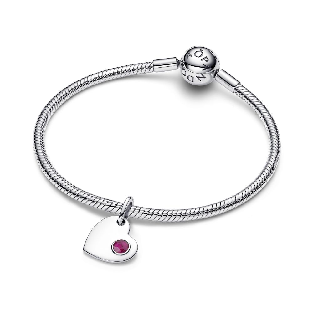 PANDORA July Birthstone Engravable Heart Dangle Charm 794295C07794295C07