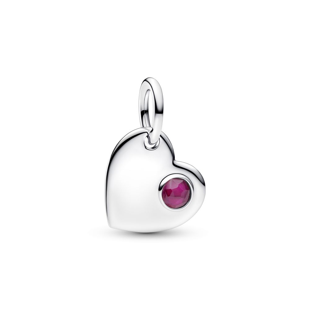 PANDORA July Birthstone Engravable Heart Dangle Charm 794295C07794295C07