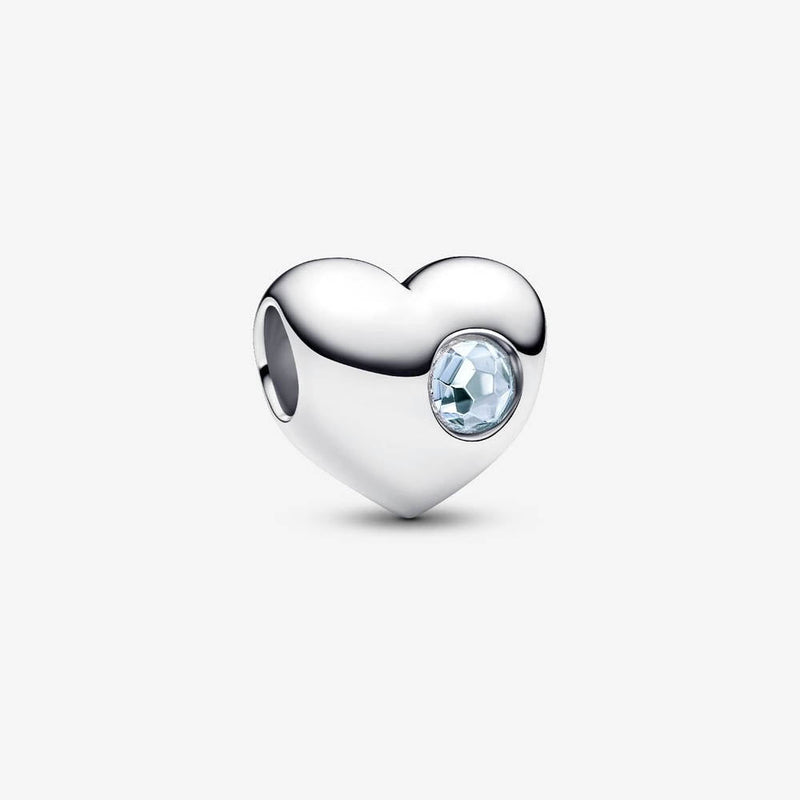 PANDORA March Birthstone Heart Charm 794161C03276357