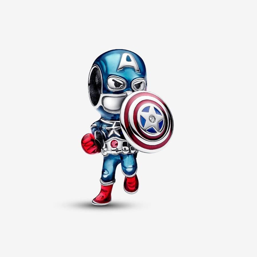 PANDORA Marvel The Avengers Captain America Charm 793129C01