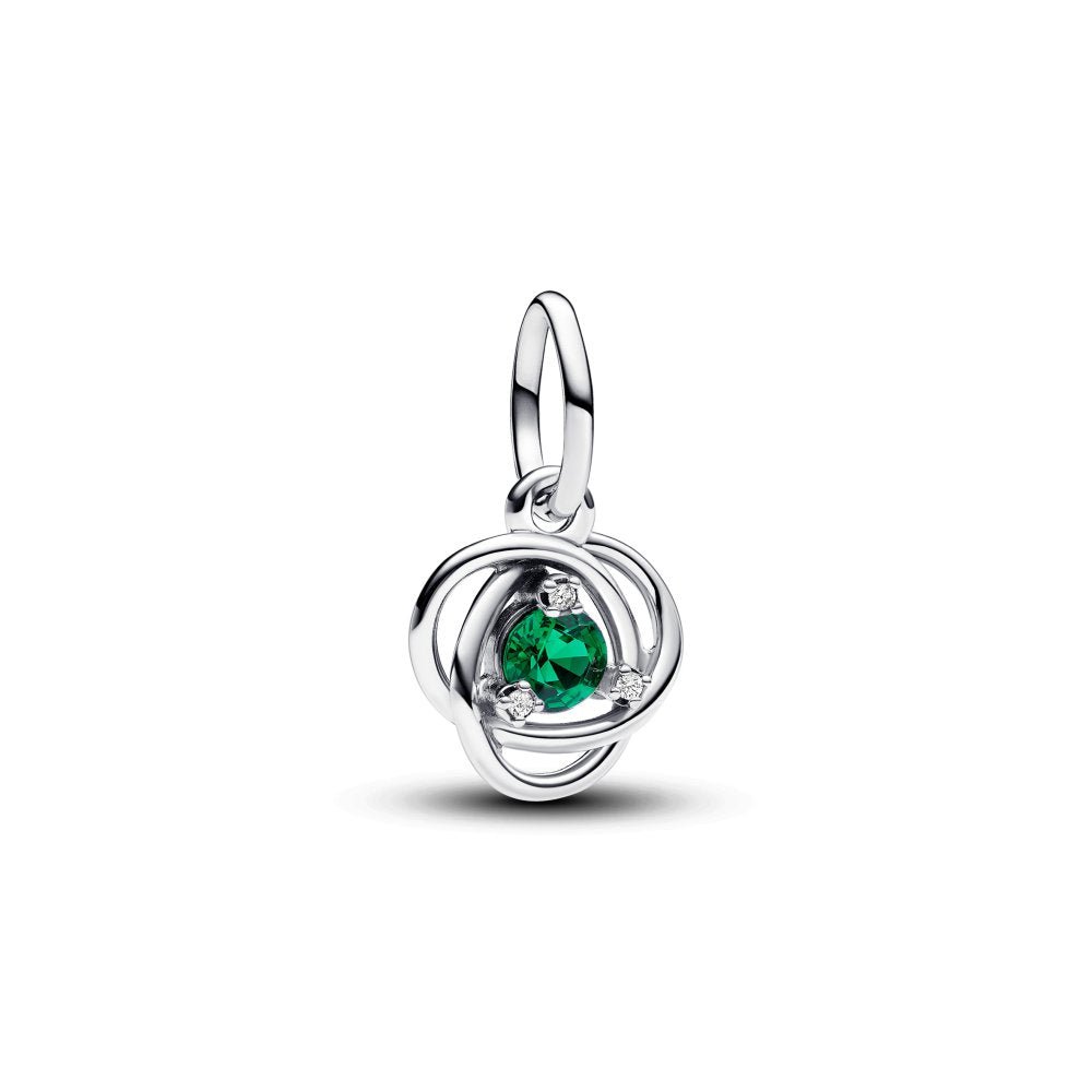 PANDORA May Birthstone Eternity Circle Dangle Charm 793125C05