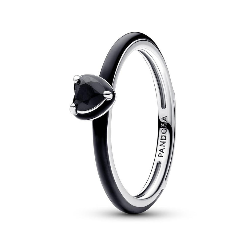 Pandora ME Black Chakra Heart Ring193088C01