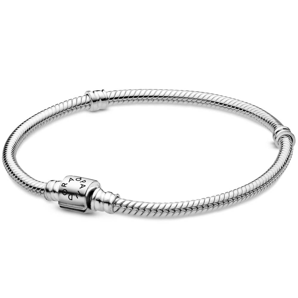 PANDORA Moments Barrel Clasp Snake Chain Bracelet 598816C00