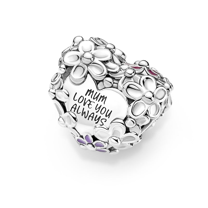 PANDORA Mum Daisy Heart Charm 791155C01