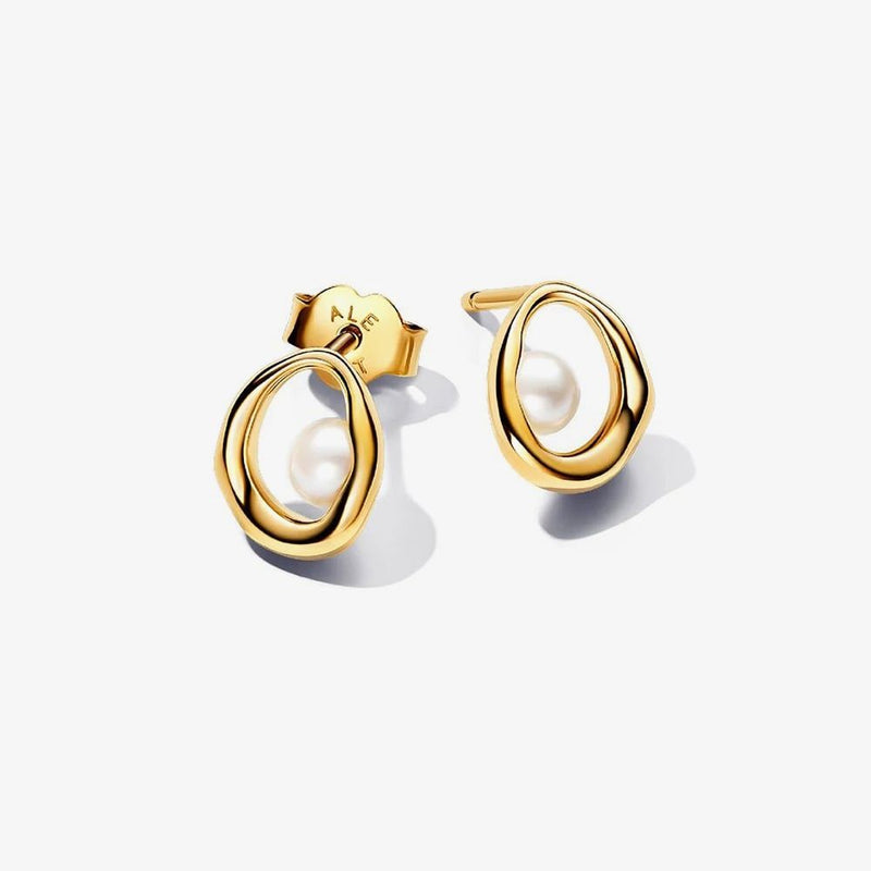 PANDORA Organically Shaped Oval & Treated Freshwater Cultured Pearl Stud Earrings 263295C01263295C01