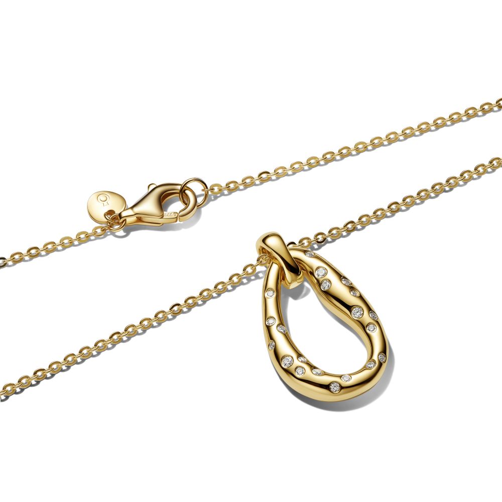 PANDORA Organically Shaped Stone - Set Pendant Necklace 364666C01 - 45364666C01-45