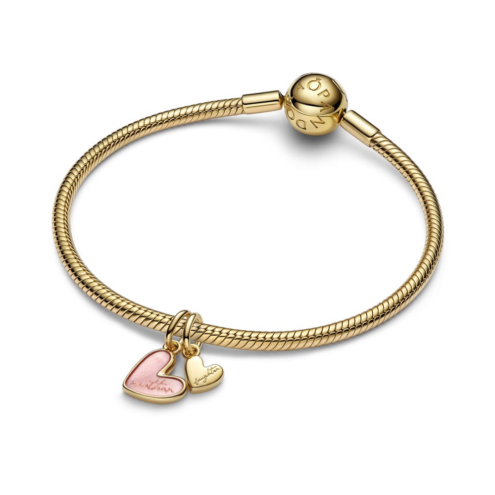 PANDORA Pink Mother & Daughter Splittable Dangle Charm 763766C01