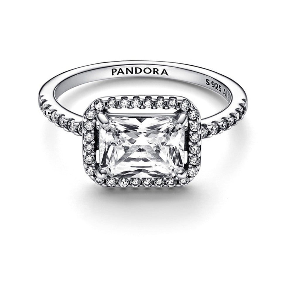 PANDORA Rectangular Sparkling Halo Ring 192391C01