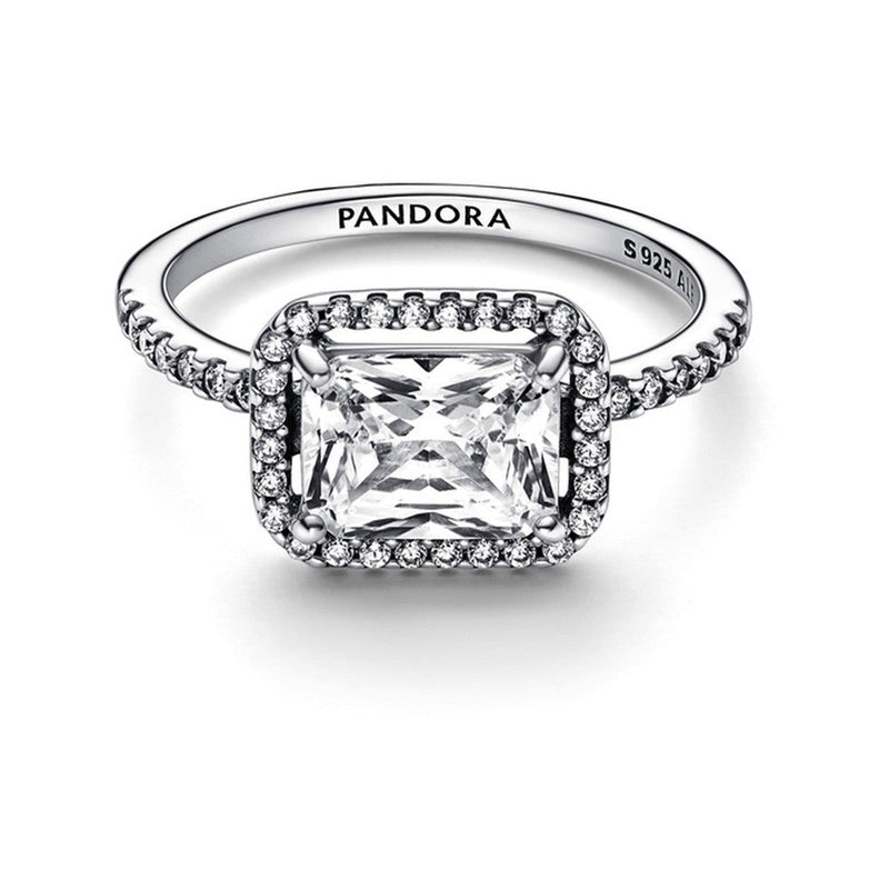 PANDORA Rectangular Sparkling Halo Ring 192391C01