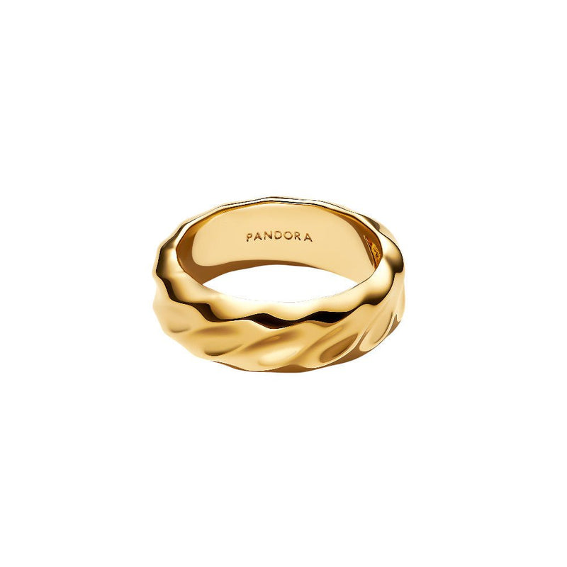 PANDORA Rippled Wide Band Ring 163886C00275055