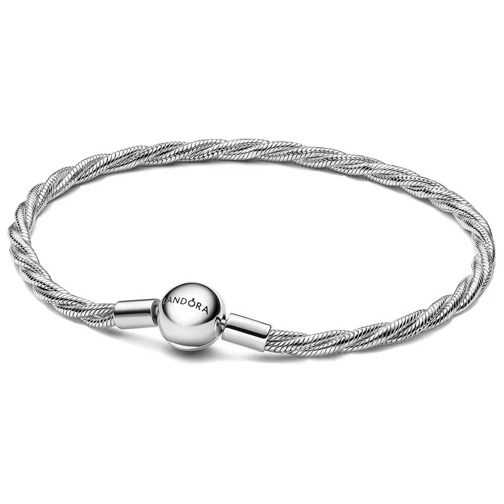 PANDORA Round Clasp Twisted Snake Chain Bracelet 593757C00593757C00