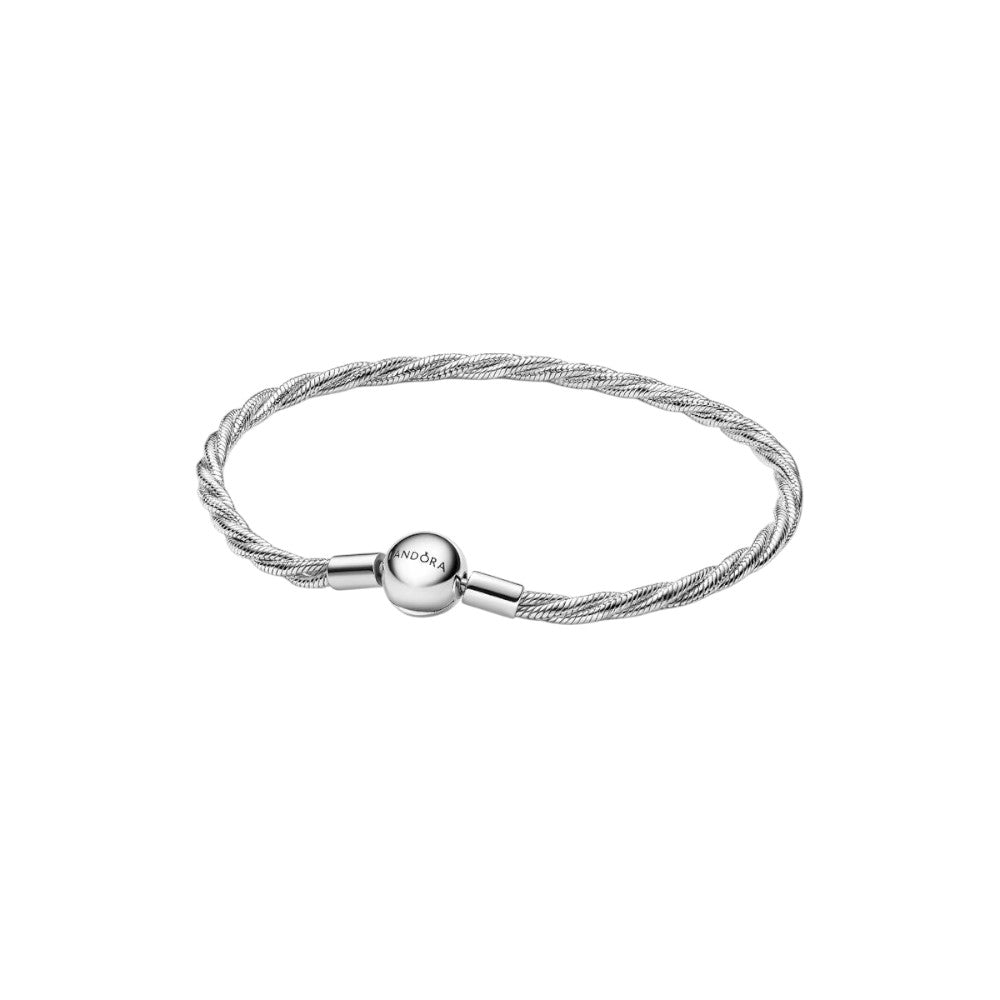 PANDORA Round Clasp Twisted Snake Chain Bracelet 593757C00