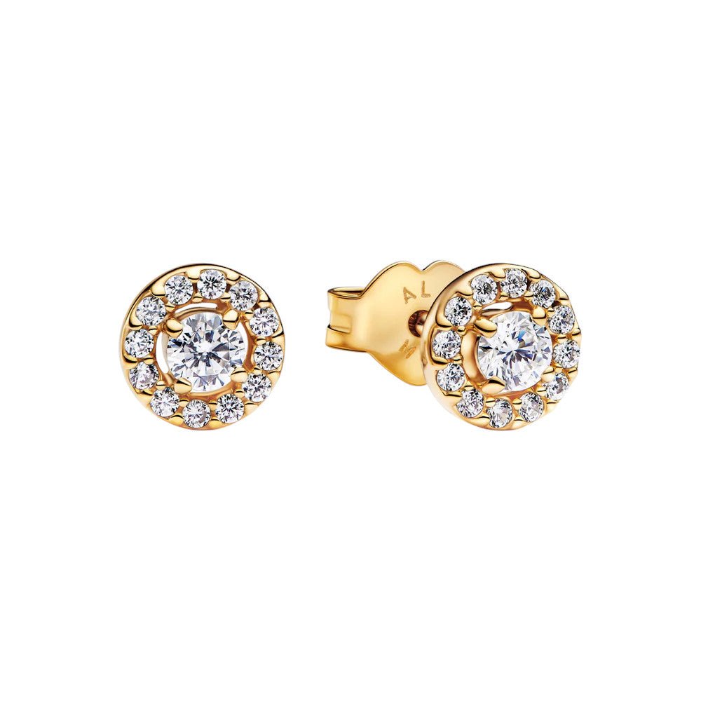 PANDORA Round Pavé Halo Stud Earrings 263019C01