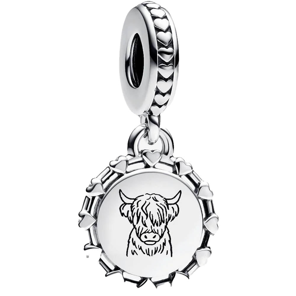 PANDORA Scottish Cow Dangle Charm 792275C00_E022