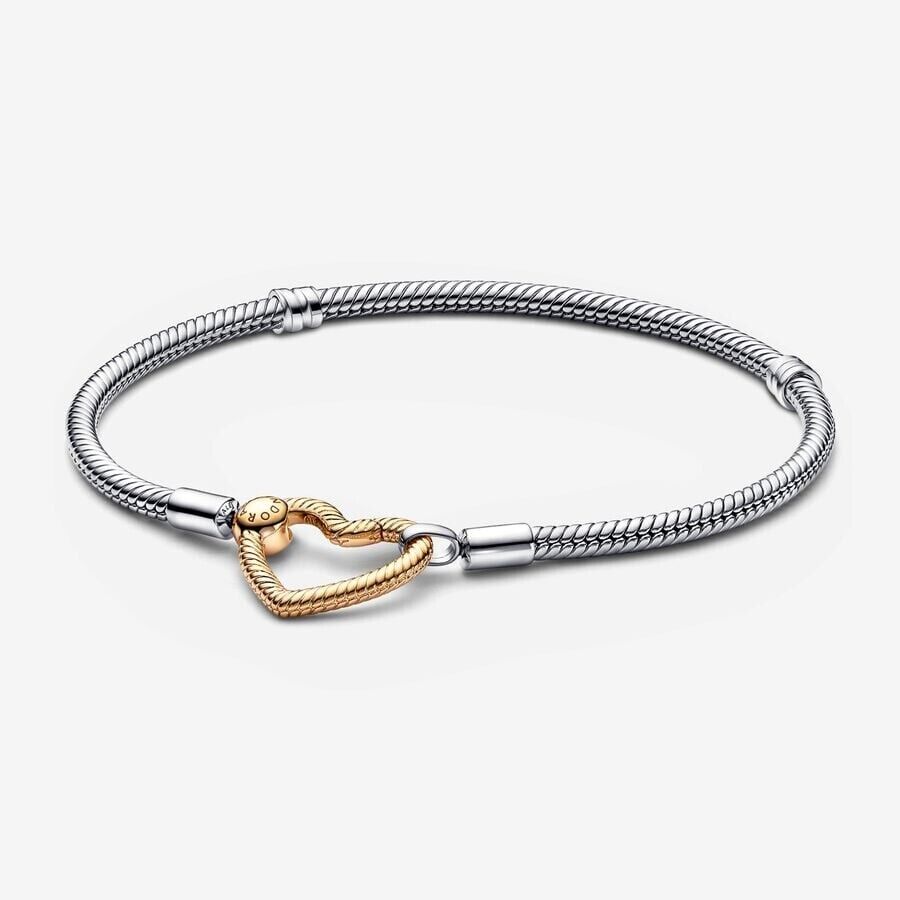 Pandora Snake Chain Heart Clasp Bracelet 569539C00 | David