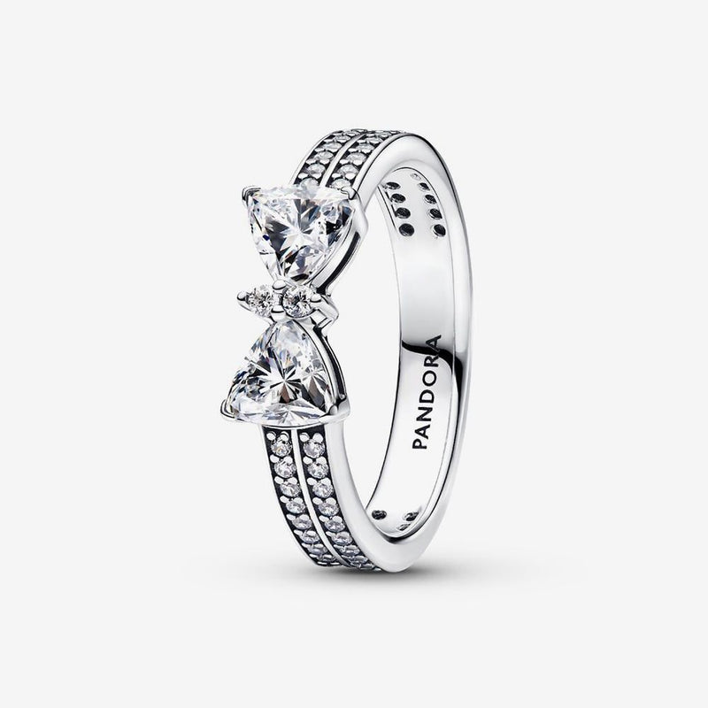 PANDORA Sparkling Bow Double-row Ring 193552C01193552C01