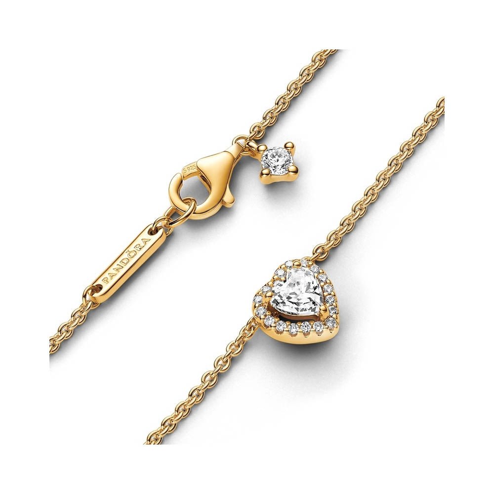PANDORA Sparkling Elevated Heart Collier Necklace 368425C01