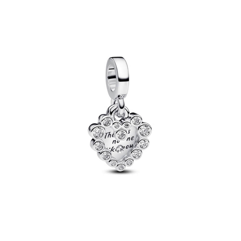 PANDORA Sparkling Heart Double Dangle Charm 793765C01