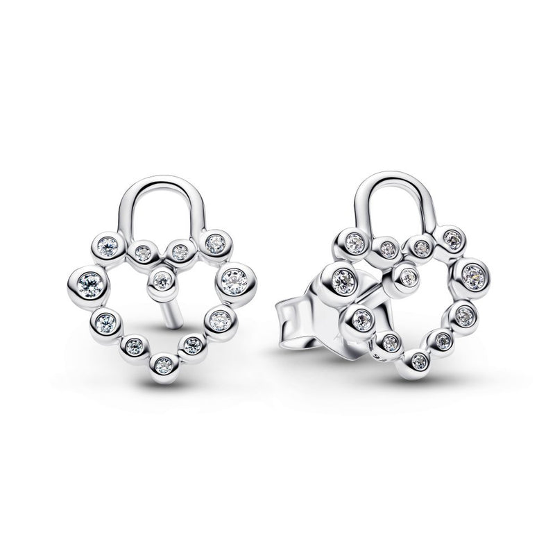 PANDORA Sparkling Heart Padlock Stud Earrings 294419C01294419C01