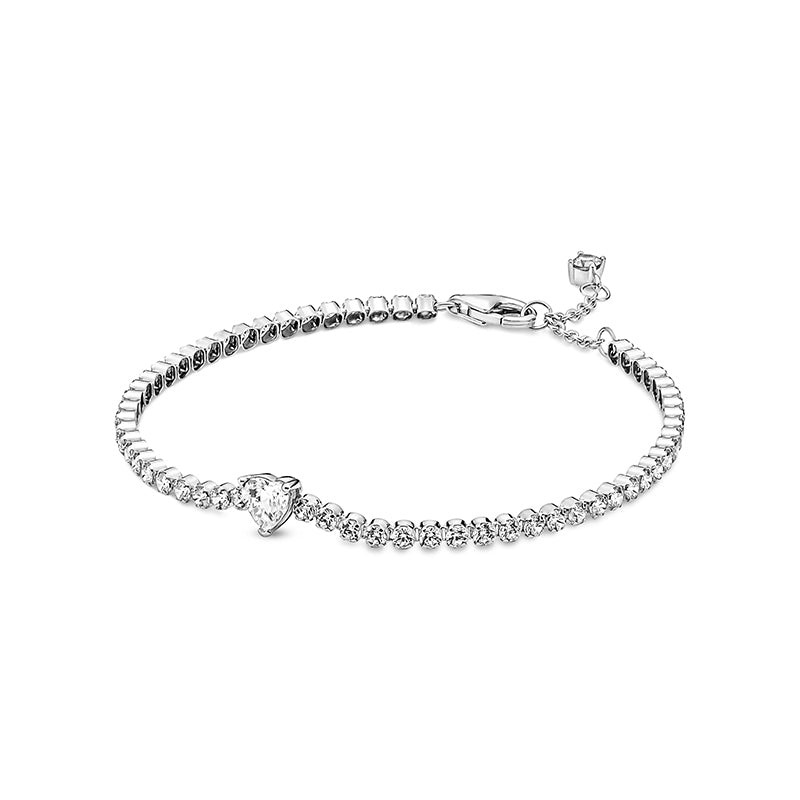 PANDORA Sparkling Heart Tennis Bracelet 590041C01248283