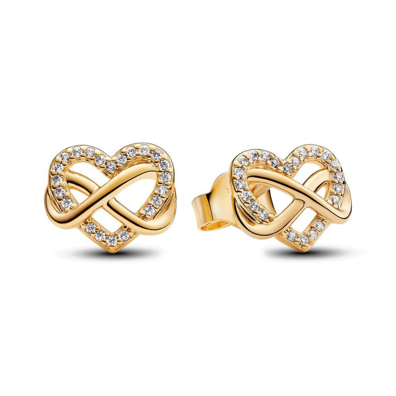 PANDORA Sparkling Infinity Heart Stud Earrings 262667C01262667C01