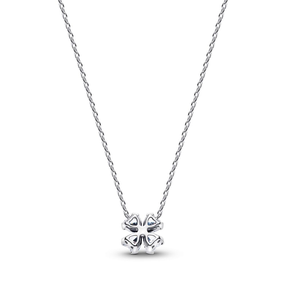 PANDORA Sparkling Lucky Clover Pendant Necklace 394502C01 - 45