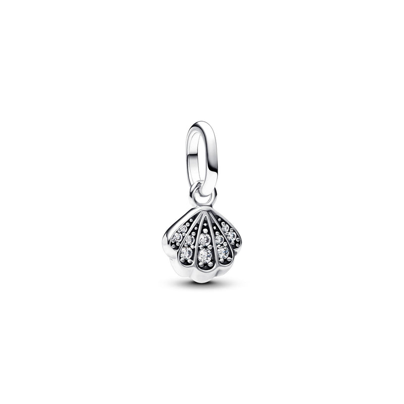 PANDORA Sparkling Shell Mini Dangle Charm 793855C01