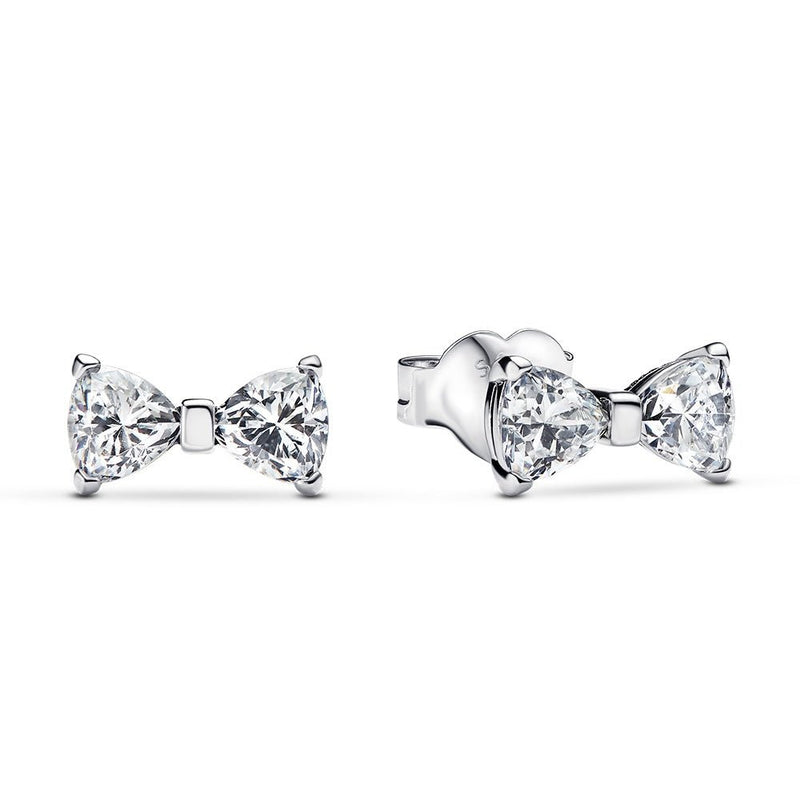 PANDORA Sparkling Small Bow Stud Earrings 293542C01