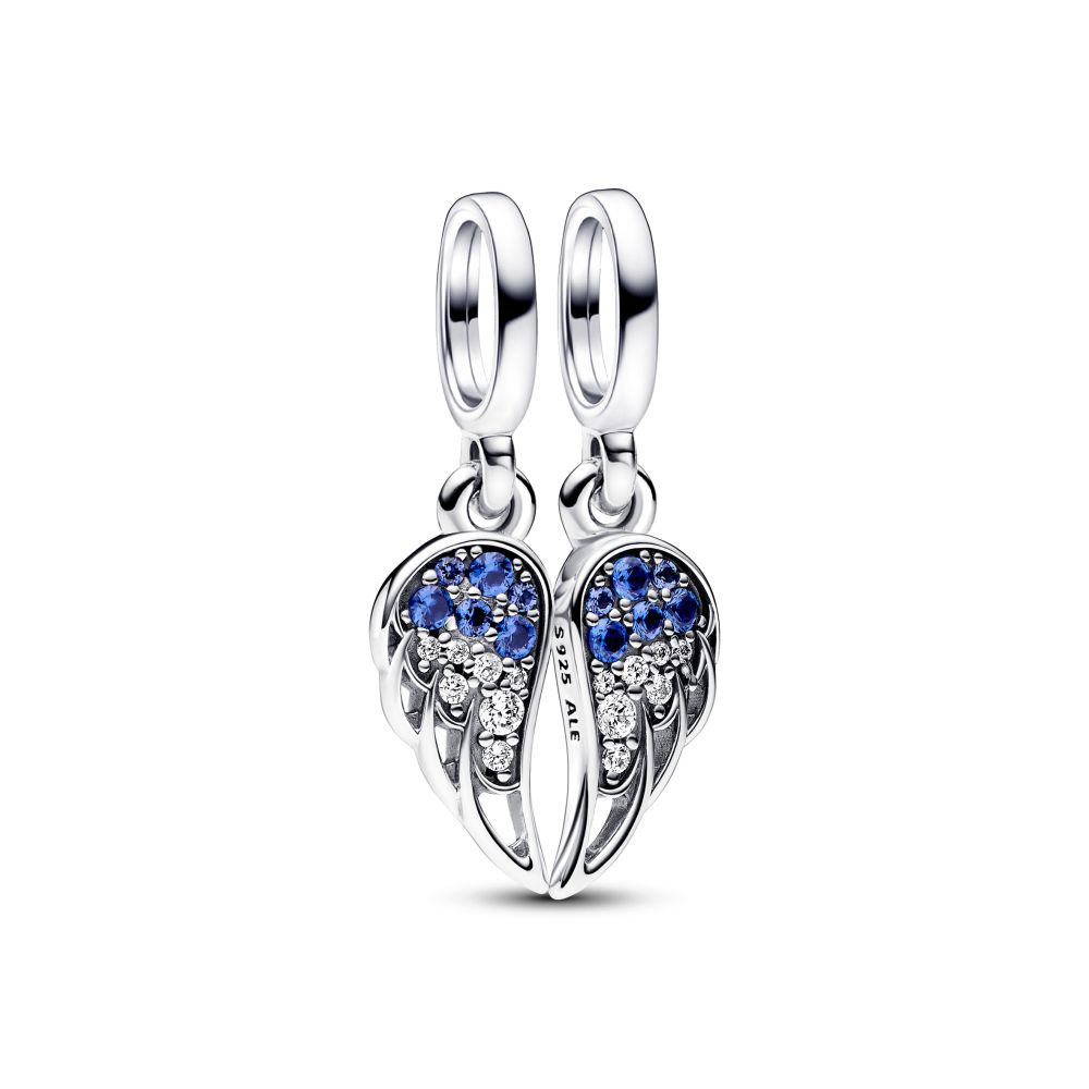 PANDORA Sparkling Splitable Angel Wings Dangle Charm 792821C01