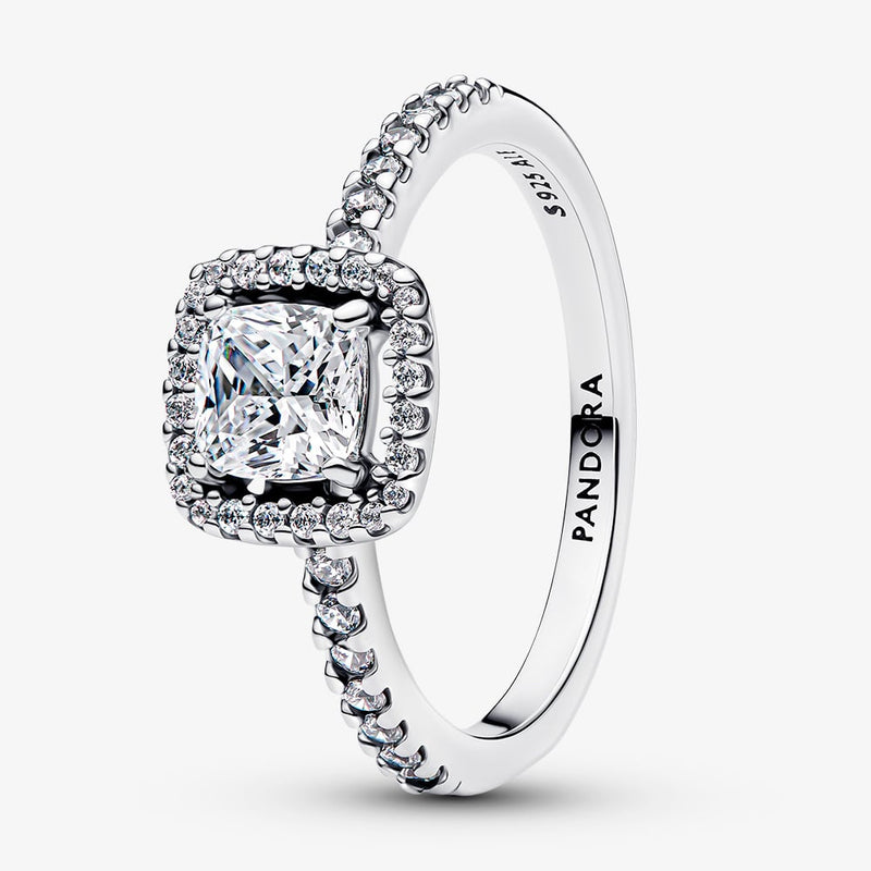 PANDORA Sparkling Square Halo Ring 193555C02193555C02