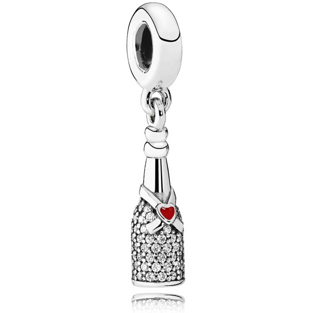 PANDORA Sparkling Wine Bottle Dangle Charm 792152CZ