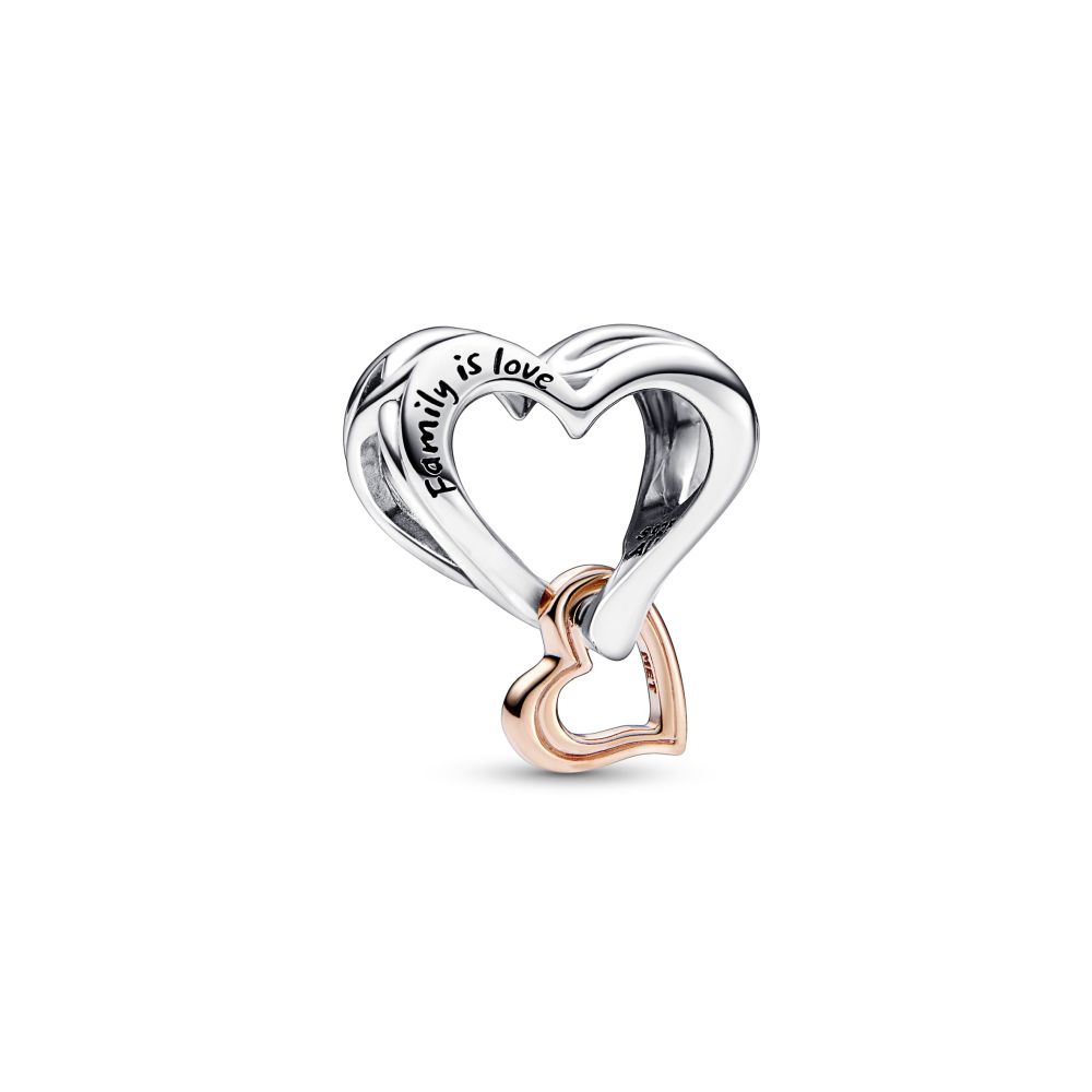 PANDORA Two - tone Openwork Infinity Heart Charm 782642C00