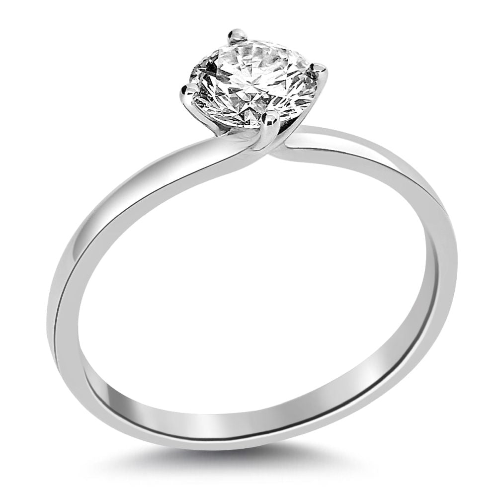 Platinum 0.70ct Diamond 4 Claw Twist RingRN11688