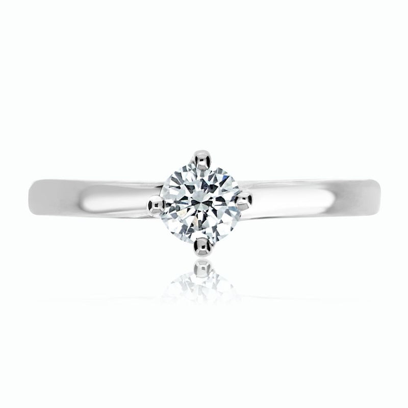 Platinum 0.70ct Diamond 4 Claw Twist RingRN11688