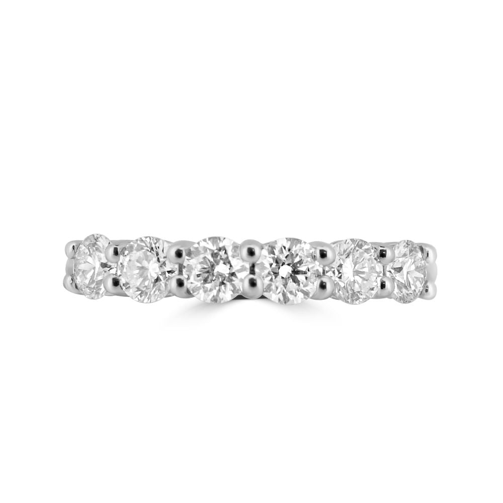 Platinum 0.75ct Diamond Half Eternity RingRN7775