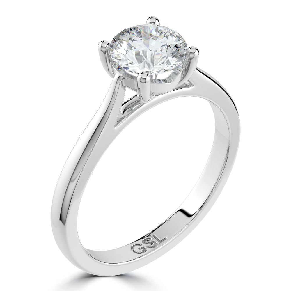Platinum 0.96ct Diamond Solitaire RingRN11696