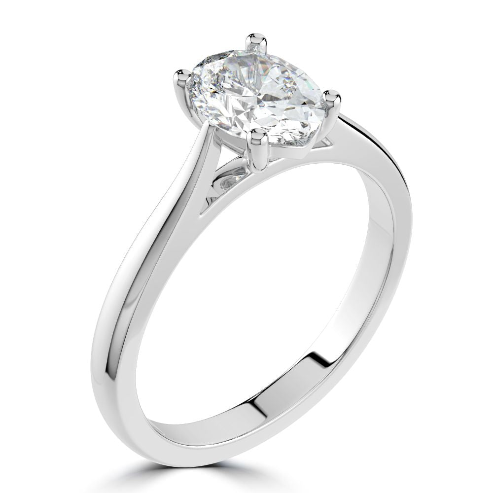 Platinum 1.50ct Oval Lab Grown Diamond RingLRN1999