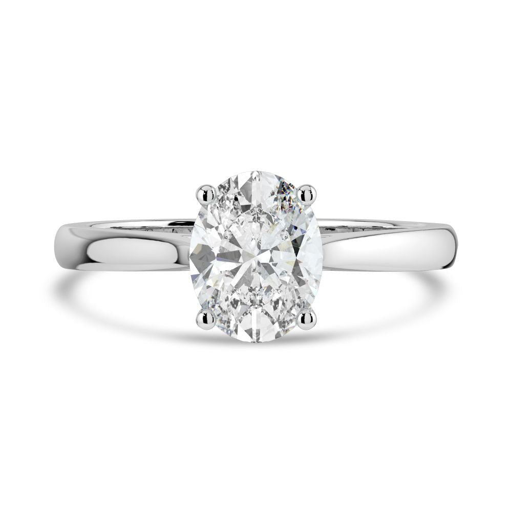 Platinum 2ct Oval Lab Grown Diamond RingLRN1969
