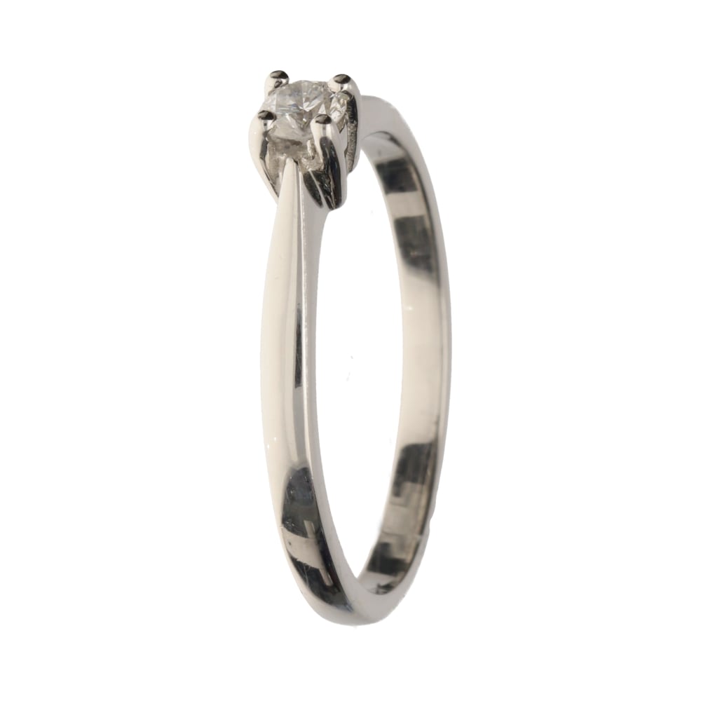 Platinum 4 Claw Round Cut Diamond Solitaire Ring29347