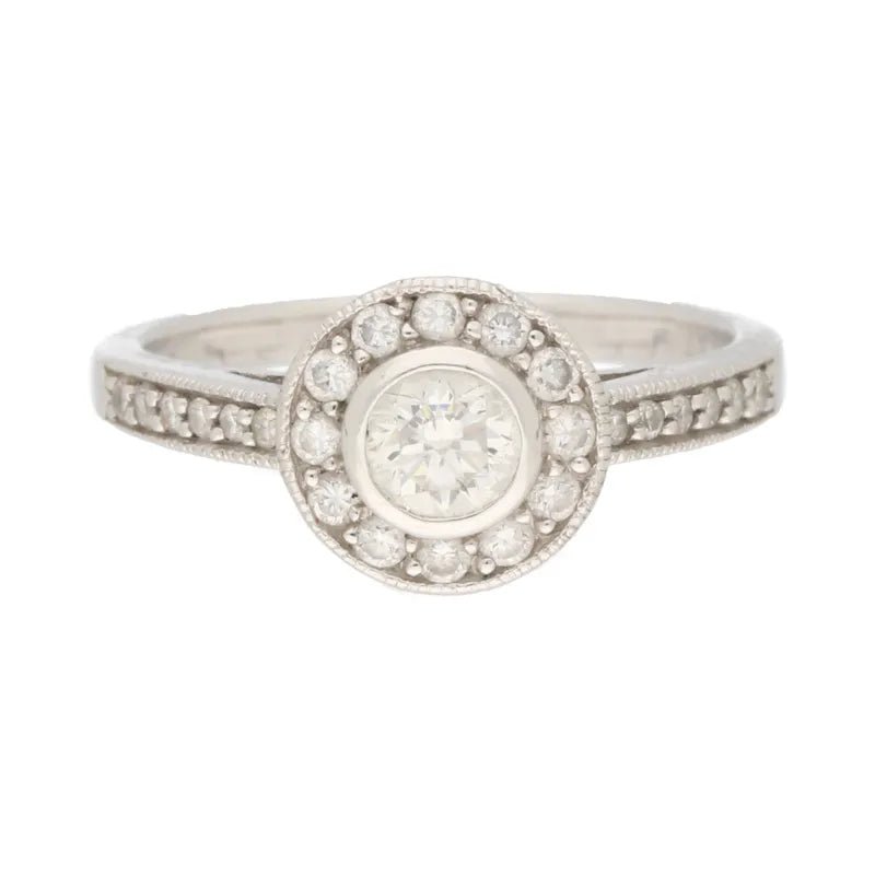 Platinum Diamond Round Cluster Ring256915
