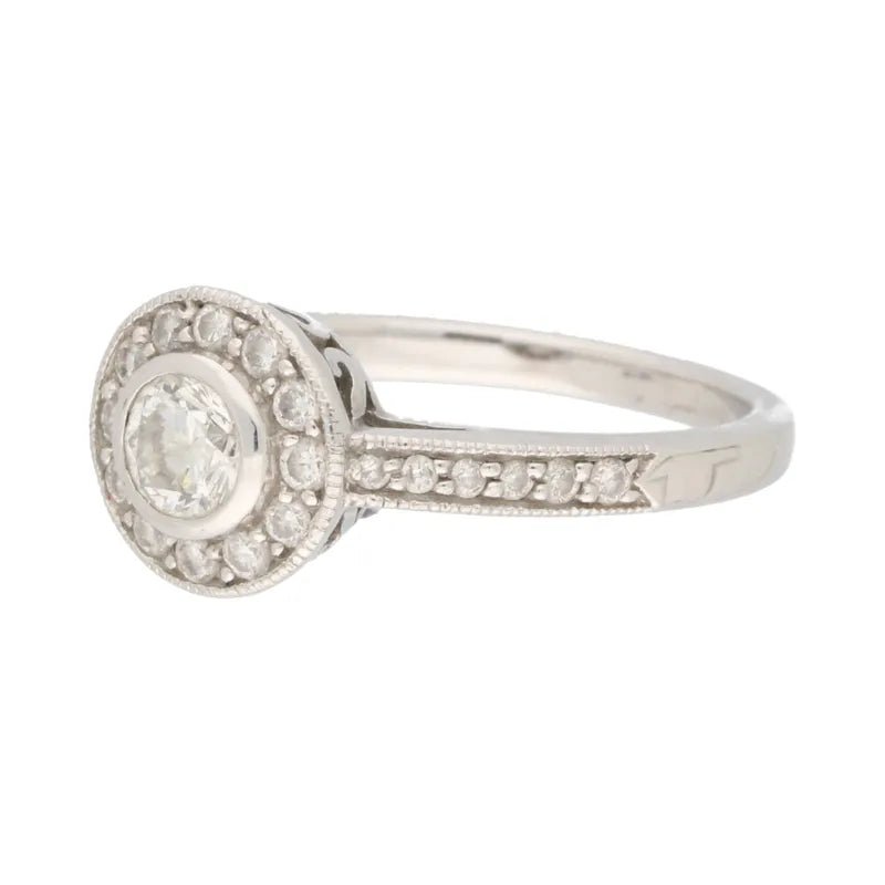 Platinum Diamond Round Cluster Ring256915