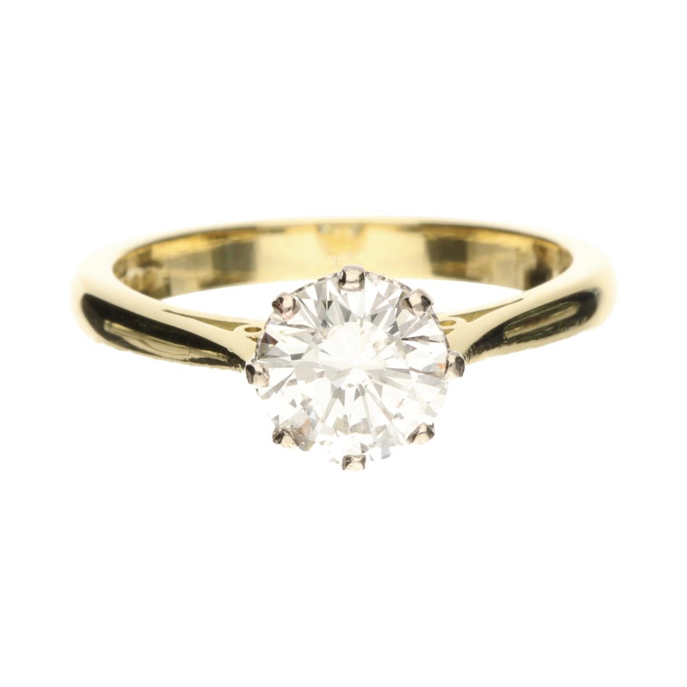 Pre - Owned 18ct Yellow Gold 1.25ct Diamond Solitaire Ring256342