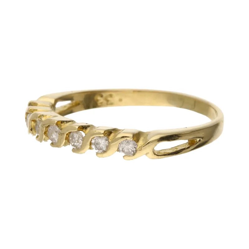 Pre - Owned 18ct Yellow Gold Diamond Half Eternity 0.33ct2026W33-4-6