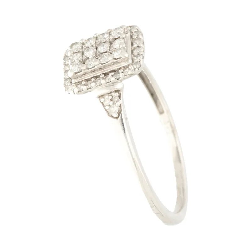 Pre - Owned 9ct White Gold Diamond Cluster Ring 0.36ct2025W26-2-1