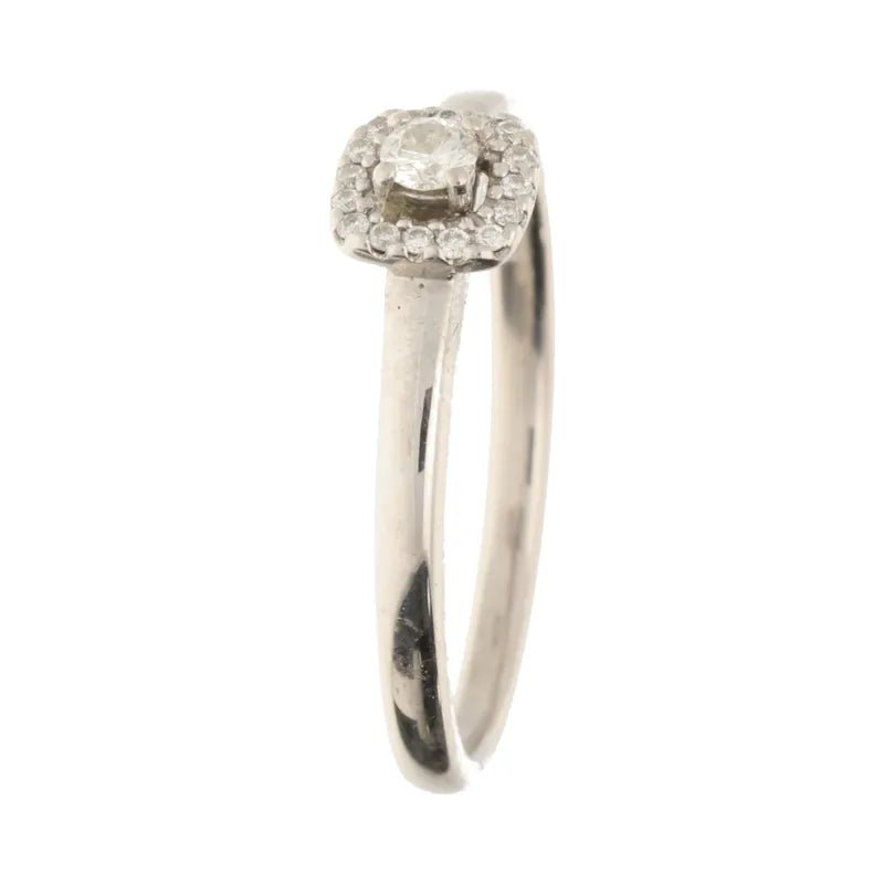 Pre - Owned 9ct White Gold Diamond Cluster Ring Approx 0.18ct2026W31-2-1