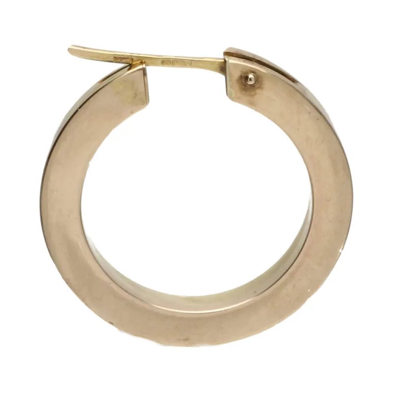 Pre - Owned 9ct Yellow Gold Chunky Hoop Earrings271359