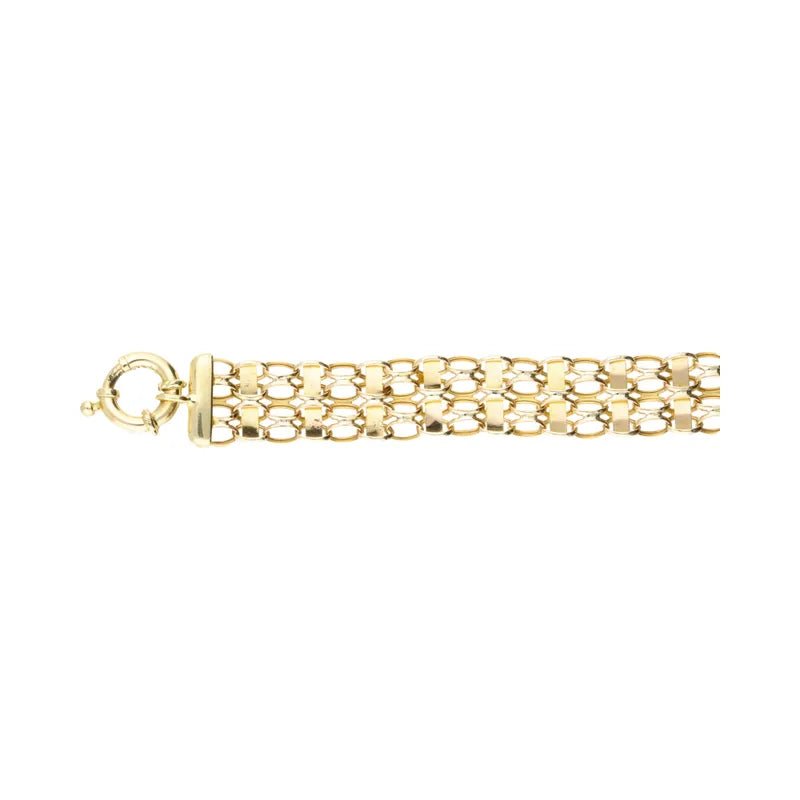 Pre - Owned 9ct Yellow Gold Fancy Link Bracelet 19cm2026W33-16-6