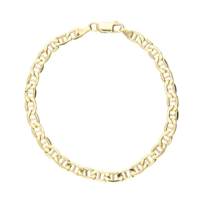 Pre - Owned 9ct Yellow Gold Mariner Link Bracelet 19cm2026W30-5-7