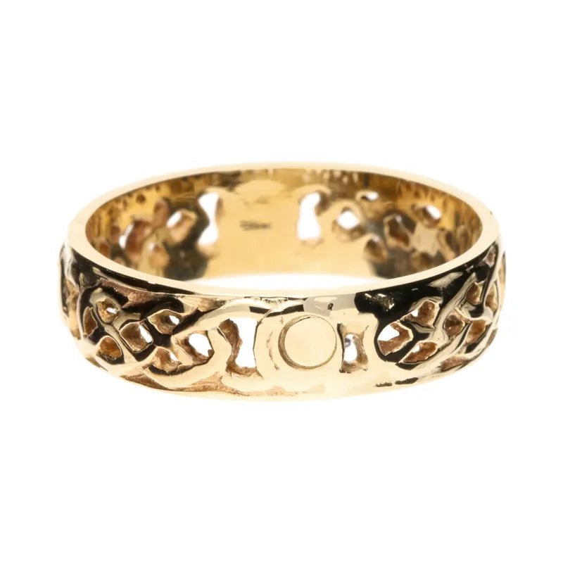 Pre - Owned 9ct Yellow Gold Openwork Weave Band271979